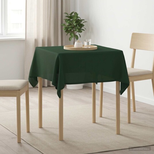 vidaXL Bordduk 5 stk. Rektangulær Mørkegrønn 140 x 140 cm
