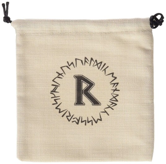 Runic Beige & Black Dice Bag Terningpose - Rollespill fra Outland