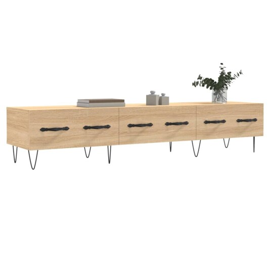 TV benk sonoma eik 150x36x30 cm konstruert tre
