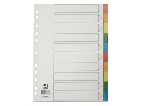 Q Connect Q Connect Skillevegger Pp A4 225X297mm 10+1 Kort Blanding Av Farger Q Connect Q Connect Skillevegger Pp A4 225X297mm 10+1 Kort Blanding Av Farger