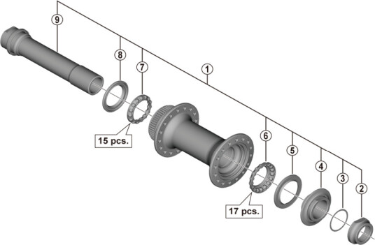 Shimano HB-MT400-B Aksel Kit
