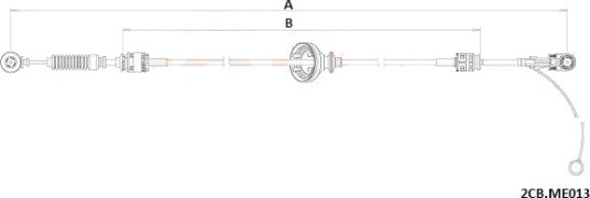 Kabel, girmekanisme COFLE 92.2CB.ME013 Kabel, girmekanisme COFLE 92.2CB.ME013