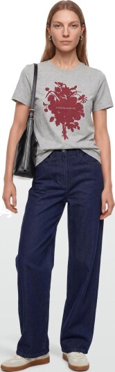 Maison Kitsune Festive Flower Bouquet Regular Tee Shirt Grey M