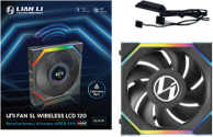 Lian Li Uni Fan SL 120mm LCD Vifte - Trådløs, Sort