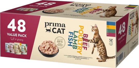 Primacat Våtfôr Classic Valuepack In Gravy 48× 85 G