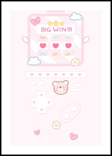 Cute Pink Game Win Plakat / 70x100