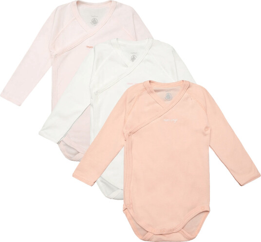 Petit Bateau Sf Bodies Naissance Ml Pink 54