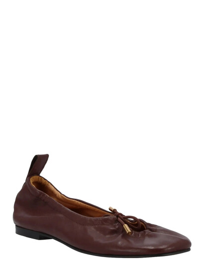 ALOHAS Rosalind Patent Brown Leather Ballet Flats Brown 38