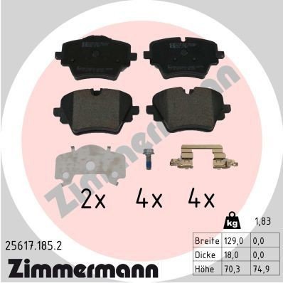 Bremseklosser ZIMMERMANN 25617.185.2