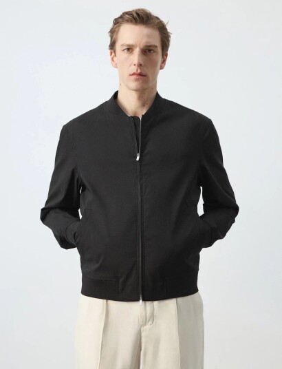 Mango Straight Lyocell Bomber Black XXL