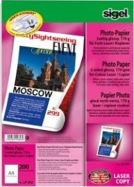 Sigel LP342 Fotopapir A4 Hvit 200 stk