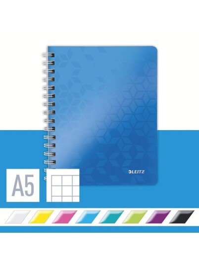 Leitz Notatbok WOW PP A5 Ruter 80 ark Leitz Notatbok WOW PP A5 Ruter 80 ark