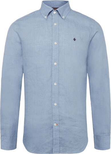 Morris Douglas Linen Shirt Classic Fit Blue XL Morris Douglas Linen Shirt Classic Fit Blue XL