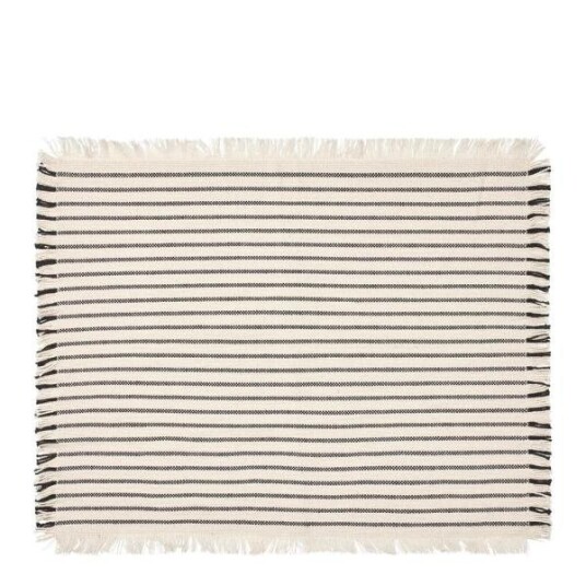 Broste Copenhagen - Elouise bordbrikke 41,5x32 cm 2 stk offwhite/black
