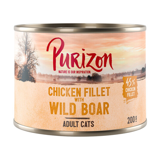 Purizon Spesialpris! Adult 6 X 200 G Kornfritt Kyllingfilet Med Villsvin