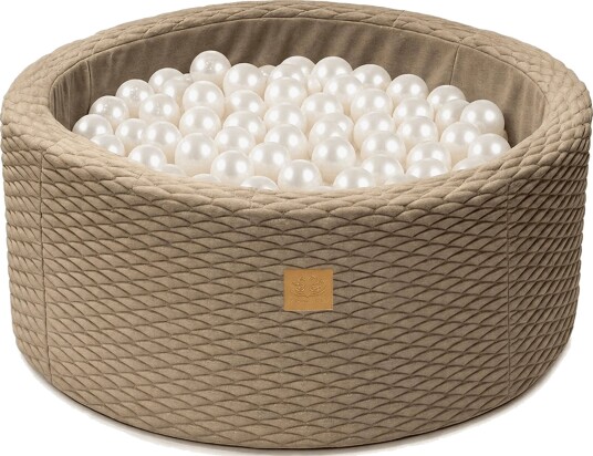 Meowbaby Dune Rundt Ballbasseng Silver Cloud