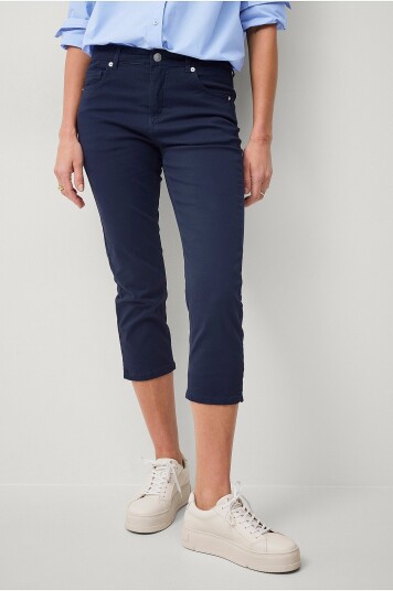 Ellos Collection Capribukser i twill Blå