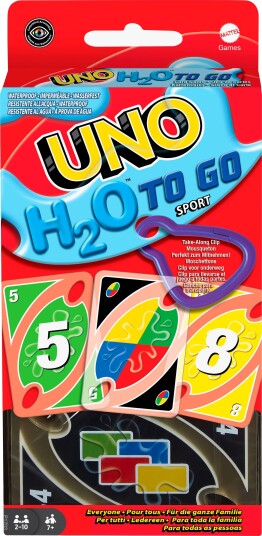 Uno H2O To Go Kortspill for Barn i Plast Uno H2O To Go Kortspill for Barn i Plast