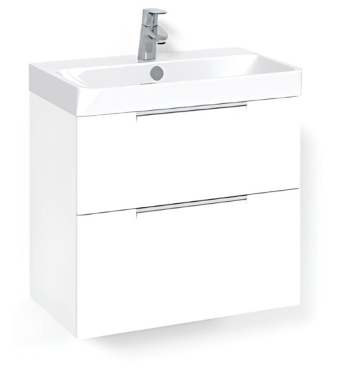 Macro Design Crown Servantskap 2 Skuff- med Light 70 Servant Hvit / 60cm Grip