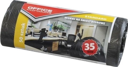 Office Products Søppelsekker 35 L 50 Stk Svarte Hdpe