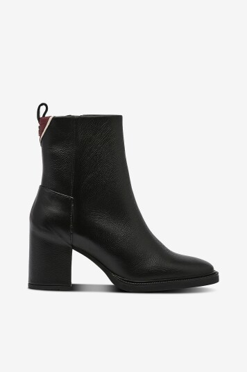 Tommy Hilfiger Boots Ankle Boot Mid Wrapped Lthr Heel Svart