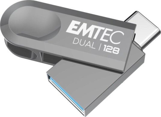 Emtec Dual D280 Usb-Flashstasjon 128 Gb Usb 3.2 Gen 1 Usb-C