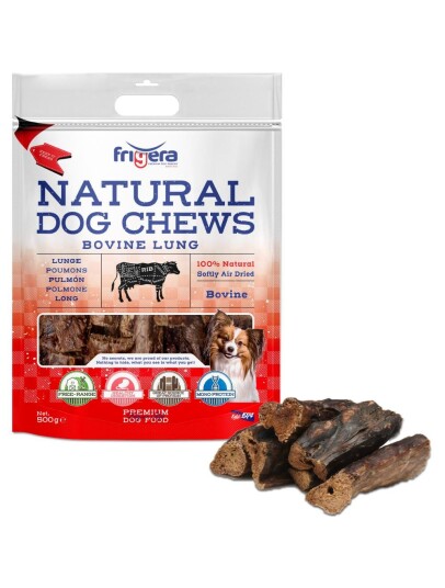Frigera Natural Dog Chews Bovine Lung 500 G (402285851811)