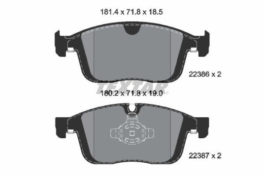 Bremseklosser TEXTAR 2238601 Bremseklosser TEXTAR 2238601