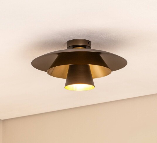 Taklampe Plato Luminex dimbar Aluminium / grå / sink Stue / spisestue Metall Moderne