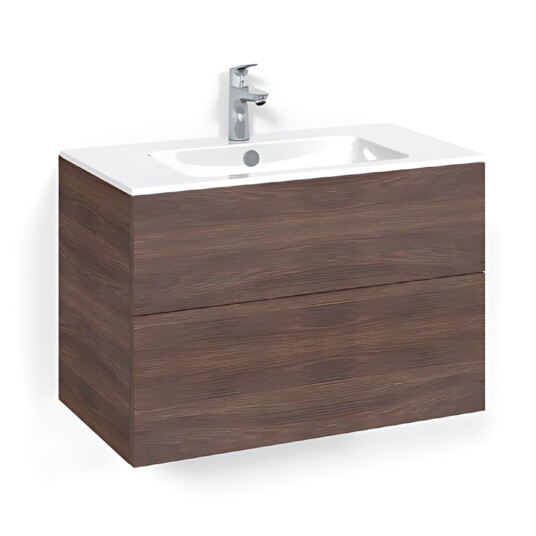 Macro Design Crown Plain/push-open Servantskap 2 Skuff - med Light Servant Brun ask / 80cm 14