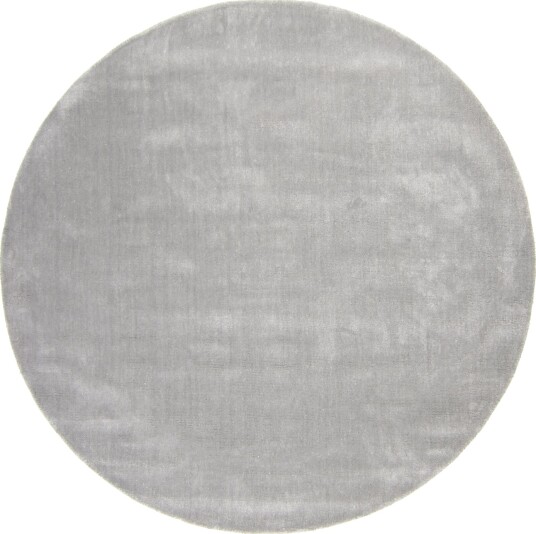 Rundt teppe Recycled PET with viscose look grå Størrelse: Ø 80 cm