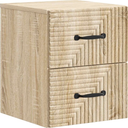  Vegghengt Nattbord Sonoma eik 34,5 x 33 x 40 cm Konstruert tre