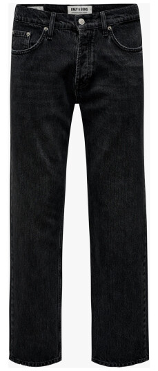 Only & Sons Edge Straight Denim Sort 28/30