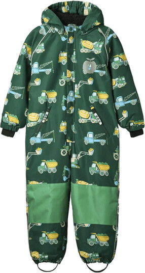 Småfolk Children"s Snowsuit With Vehicles Green 122 128