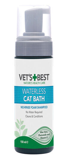 Vets Best Vannfri Tørrsjampo for Katter 150 ml med Aloe Vera Vets Best Vannfri Tørrsjampo for Katter 150 ml med Aloe Vera