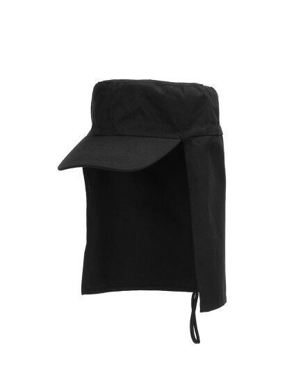 Fostex Field Cap med nakketrekk Svart Fostex Field Cap med nakketrekk Svart