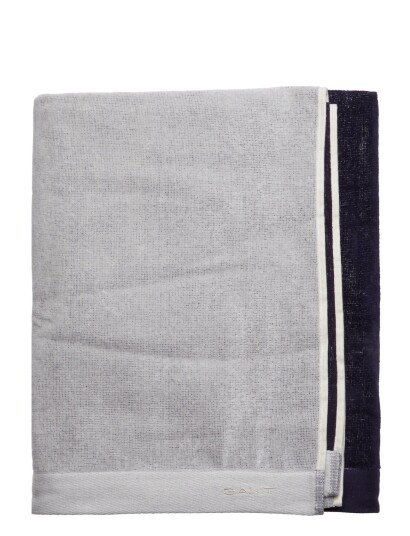 GANT Bold Stripe Beach Towel Grey GANT EVENING BLUE 100X180