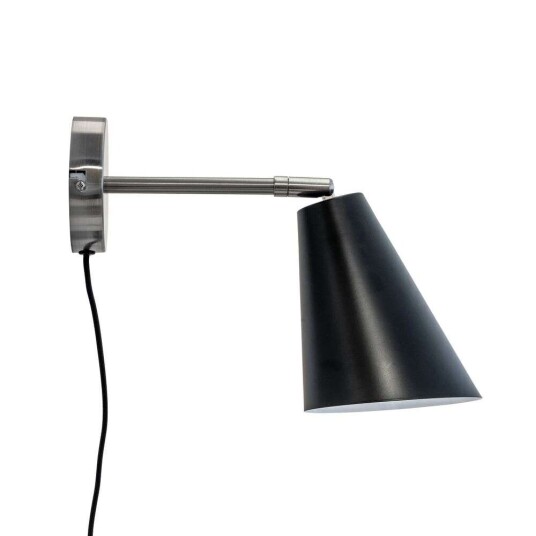 Dyberg Larsen Oswald Vegglampe Sort/Stål Dyberg Larsen Oswald Vegglampe Sort/Stål