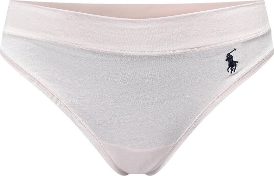 Polo Ralph Lauren Intimates Stretch Cotton Low Rise Thong   Pink   M