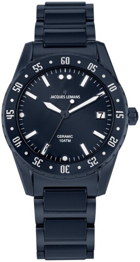 Jacques Lemans Herreklokke 42 10E Liverpool Blå/Keramik Ø42 mm