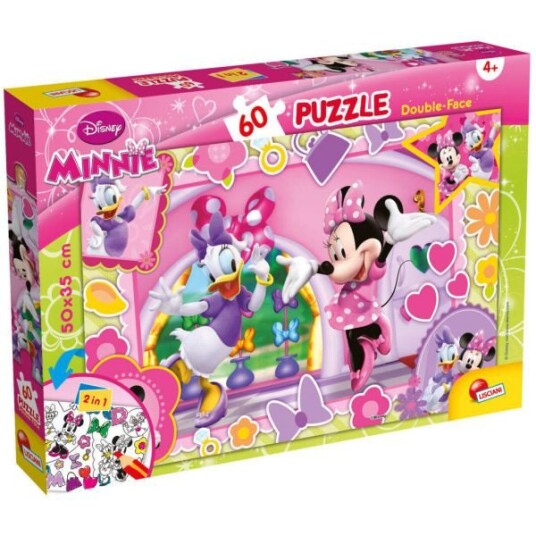 Lisciani Dobbeltsidet Puslespill 60 Brikker Minnie Mouse