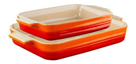 Le Creuset Classic rektangulært fatsett 25+32 cm volcanic