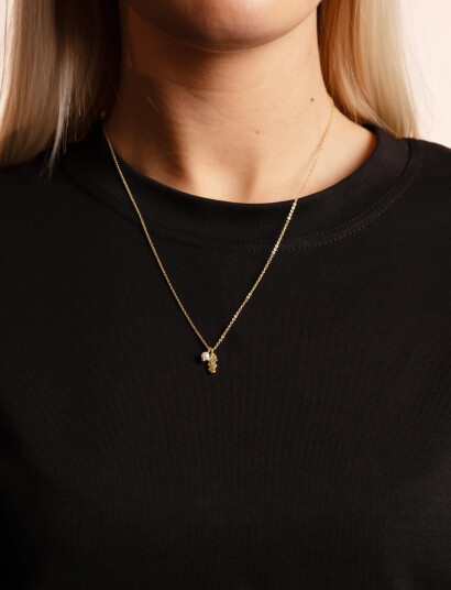 SNÖ of Sweden Cat Pearl Pendant Chain Neck 50 G/White 50 Cm Gold 50 CM SNÖ of Sweden Cat Pearl Pendant Chain Neck 50 G/White 50 Cm Gold 50 CM
