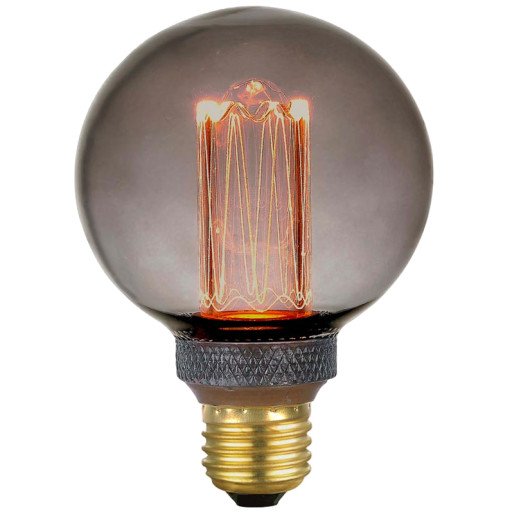 Halo Design Colors Mini E27 globepære, røykfarget