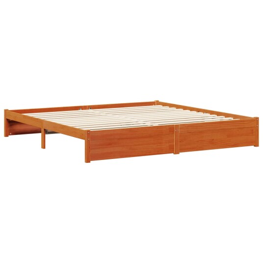  Sengestamme med hodegjerde 2 pcs Vokset Brun Massiv furu