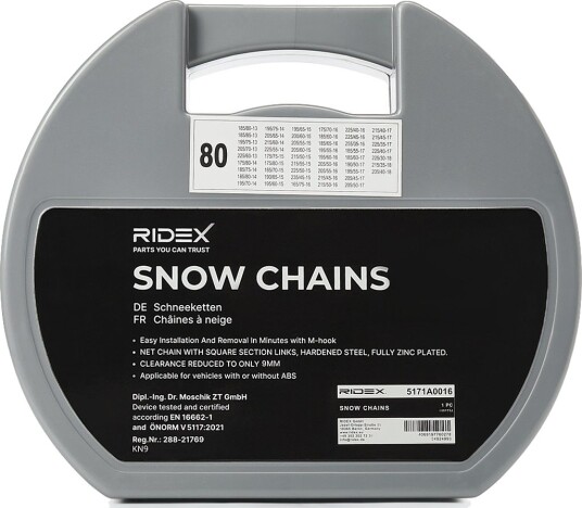 RIDEX 5171A0016 Snøkjettinger