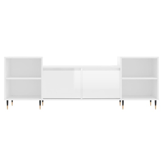 vidaXL TV-benk høyglans hvit 160x35x55 cm konstruert tre 8721012113732