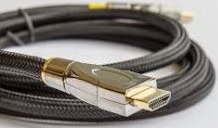 Tilkoblingskabel Høyhastighets Hdmi® Med Ethernet 4K2k / Uhd Gullbelagte Kontakter Ofc Svart Nylonfletting 0,5 M Python® Serien Gc M0014