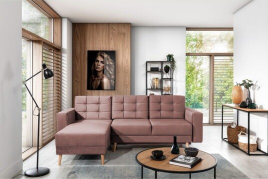 Seksjon Eltap Asgard L 248x93x162 cm Monolith 63 Rosa Seksjon Eltap Asgard L 248x93x162 cm Monolith 63 Rosa