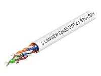 Lanview - Samlet kabel - 305 m - 5 mm - UTP - CAT 5e - halogenfri, solid - hvit